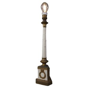 Prachtige antieke zuilvormige lamp