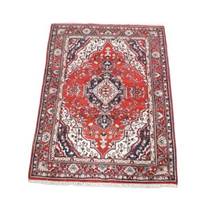 Zeer charmant oosterse stijl vloerkleed met voornamelijk rode en blauwe tinten 300x200cm