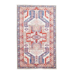 Subtiel kleurrijk vloerkleed met fantastisch patroon 156x92cm