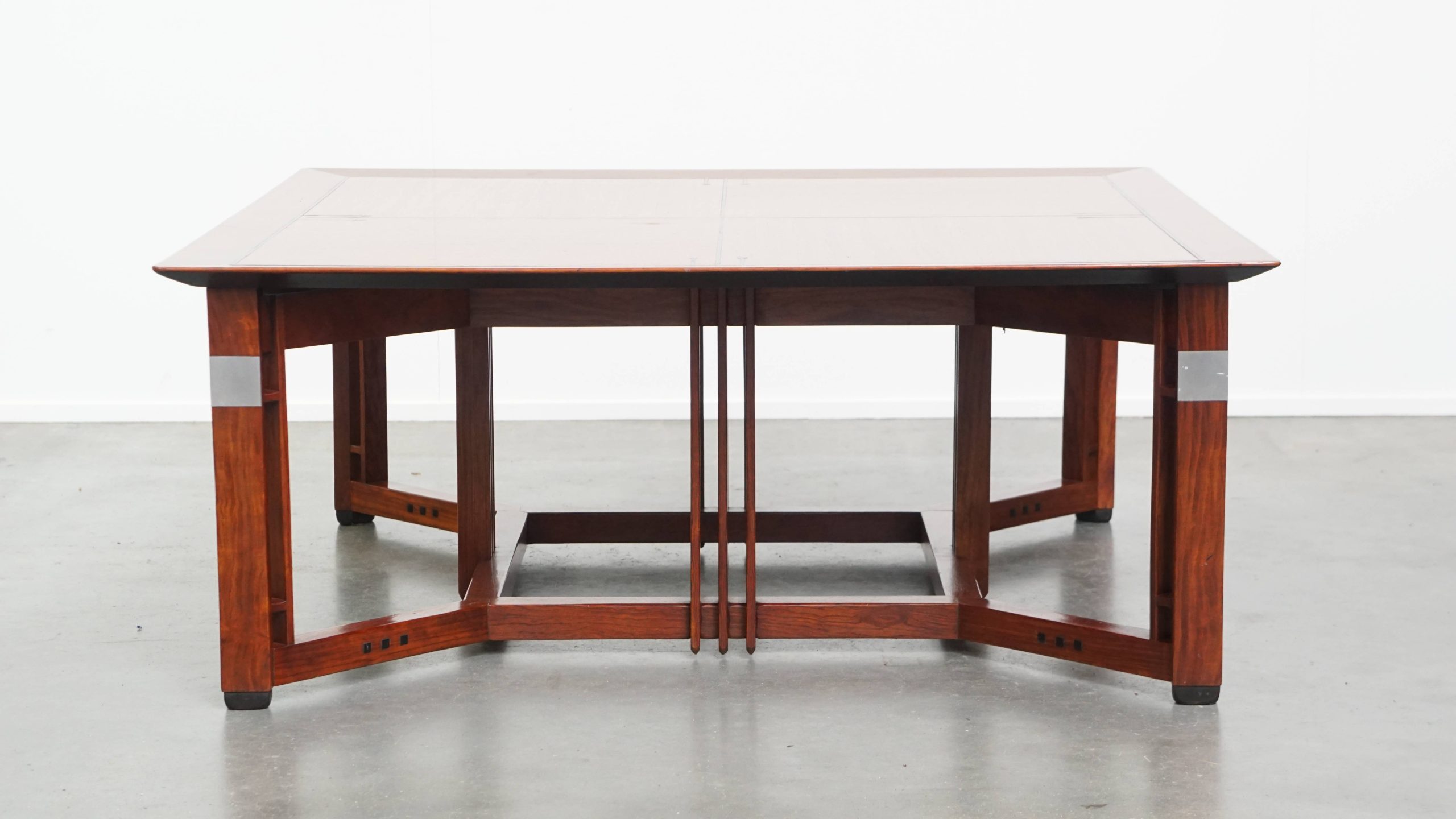 Prachtige, grote en luxe vierkante Art Deco salontafel van Schuitema uit de Decoforma serie - Afbeelding 5