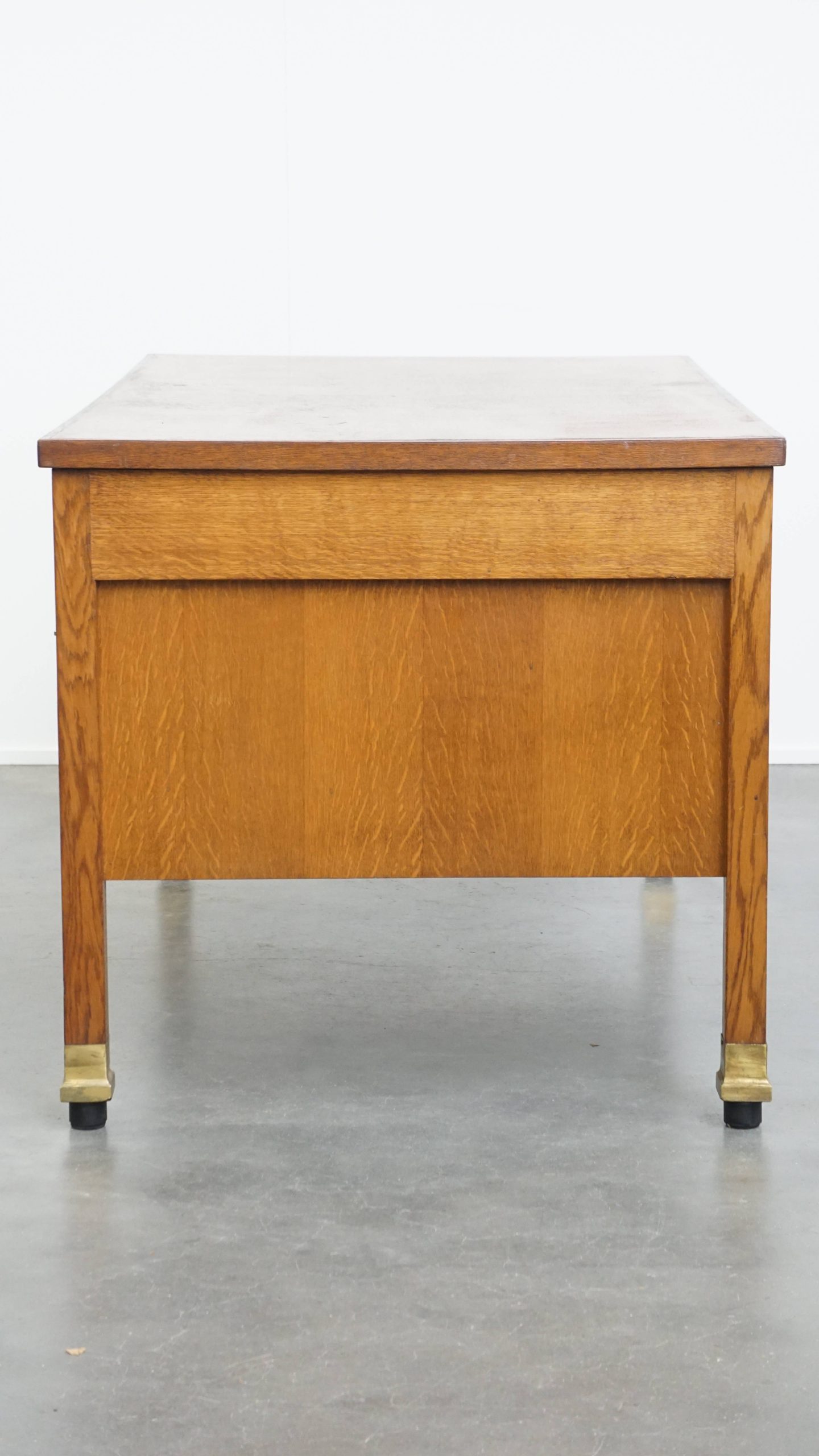 Uniek en antiek eikenhouten Art Deco bureau uit begin 20e eeuw in Amsterdamse school stijl - Afbeelding 6