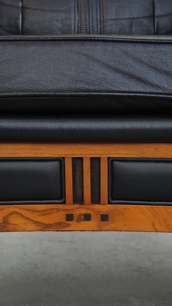 In goede staat verkerende zwarte Art Deco Schuitema design fauteuil uit de Decoforma serie - Afbeelding 10