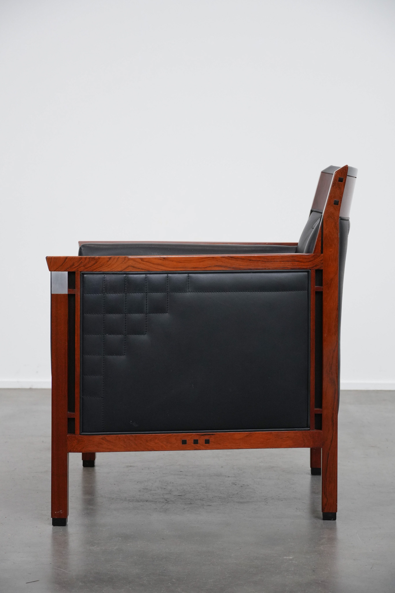 Prachtige Art Deco fauteuil van Schuitema uit de Decoforma serie met sierlijke stiksels - Afbeelding 5