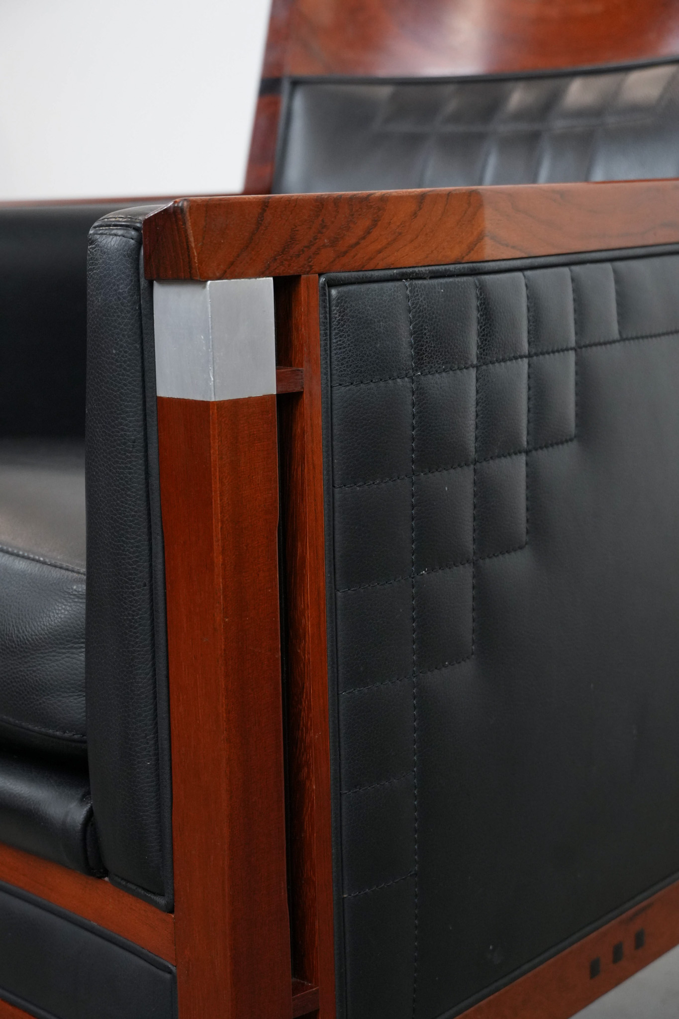 Prachtige Art Deco fauteuil van Schuitema uit de Decoforma serie met sierlijke stiksels - Afbeelding 12