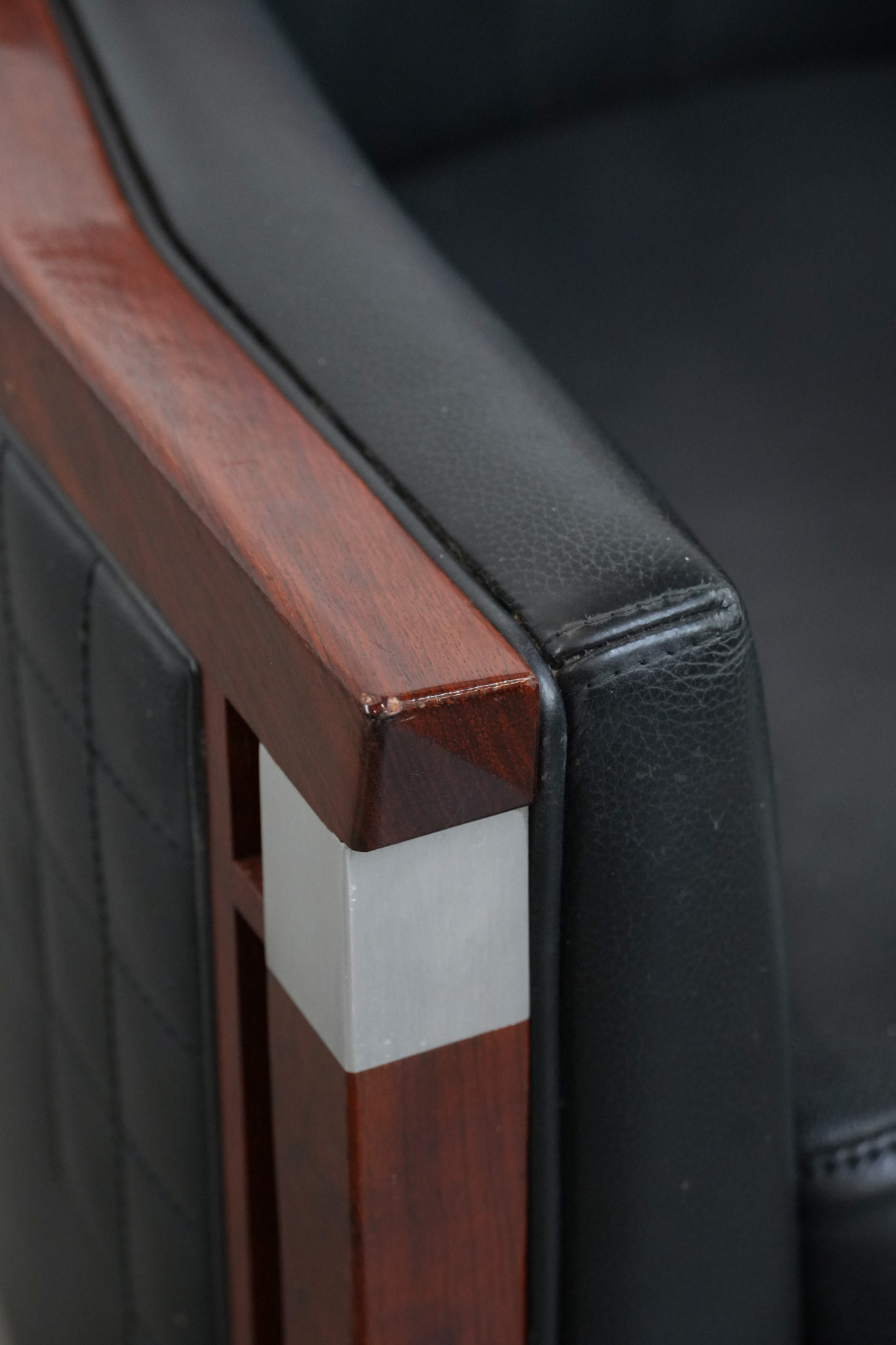 Prachtige Art Deco fauteuil van Schuitema uit de Decoforma serie met sierlijke stiksels - Afbeelding 16