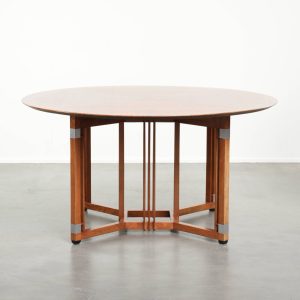 Ronde vintage Art Deco design eettafel van Schuitema voor 4 personen uit de Decoforma serie