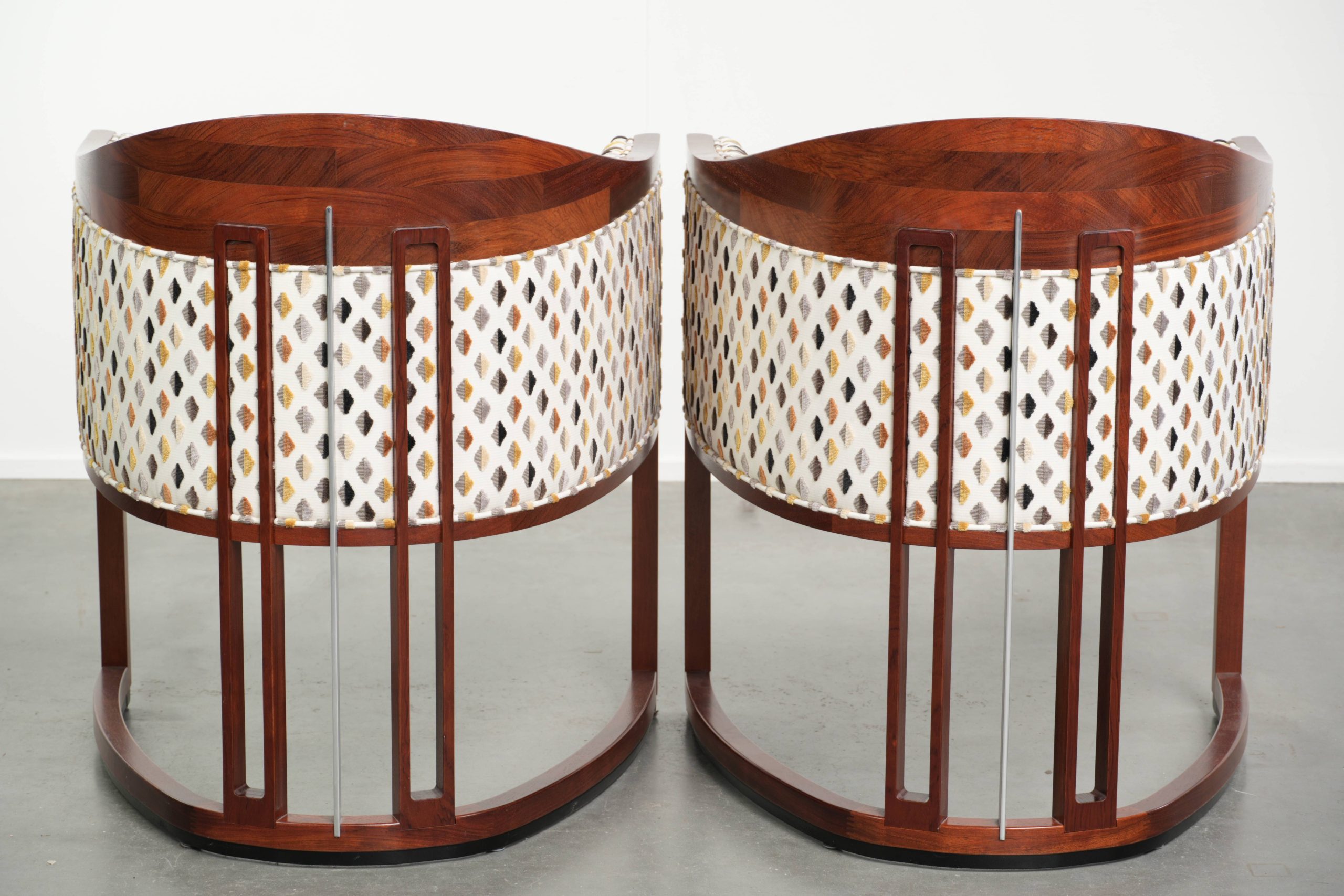 Unieke Art Deco design Schuitema fauteuils/ bijzetstoelen uit de Decoforma serie met een prachtige stoffen bekleding - Afbeelding 3