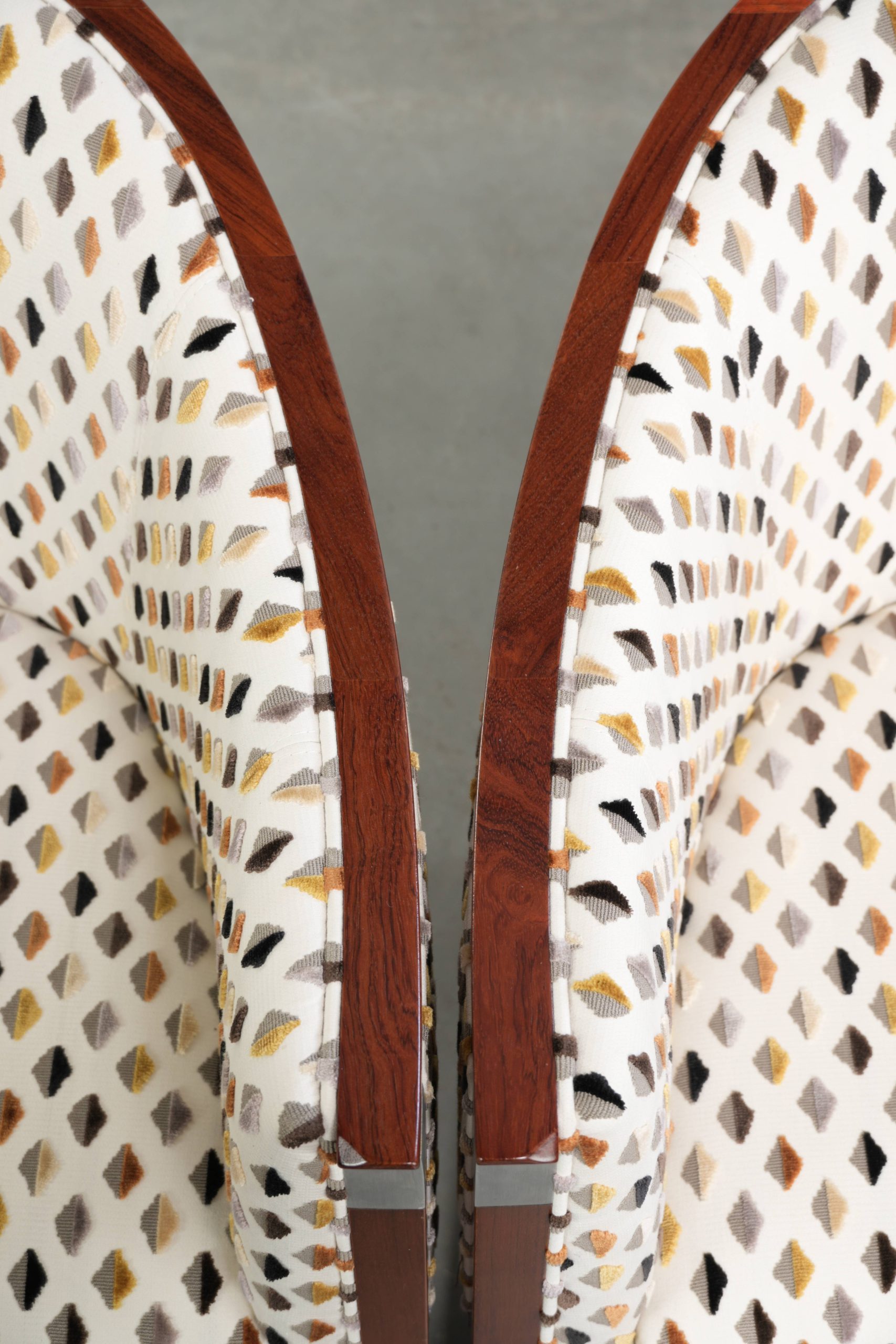 Unieke Art Deco design Schuitema fauteuils/ bijzetstoelen uit de Decoforma serie met een prachtige stoffen bekleding - Afbeelding 8