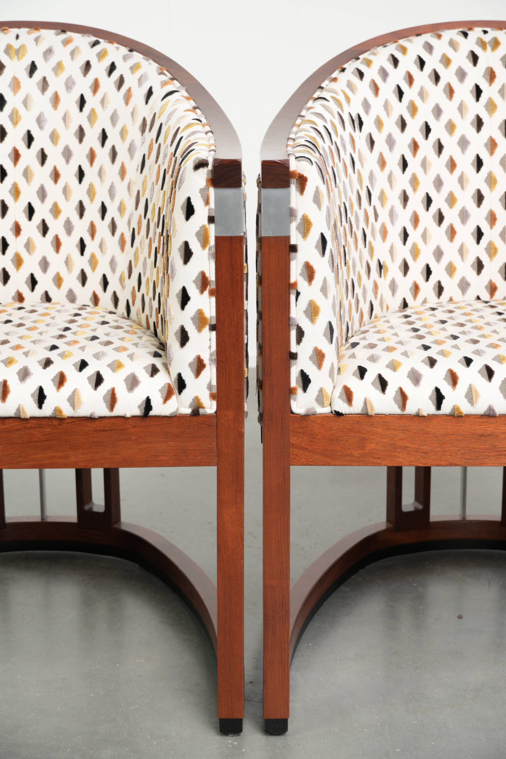 Unieke Art Deco design Schuitema fauteuils/ bijzetstoelen uit de Decoforma serie met een prachtige stoffen bekleding - Afbeelding 10