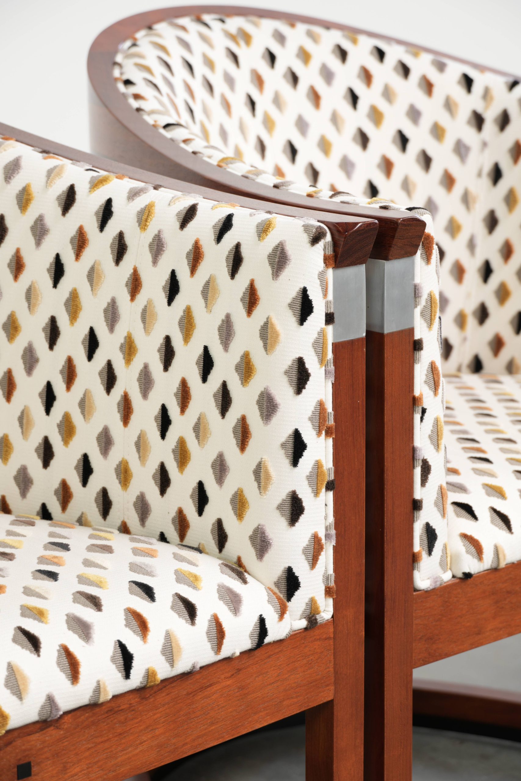 Unieke Art Deco design Schuitema fauteuils/ bijzetstoelen uit de Decoforma serie met een prachtige stoffen bekleding - Afbeelding 11