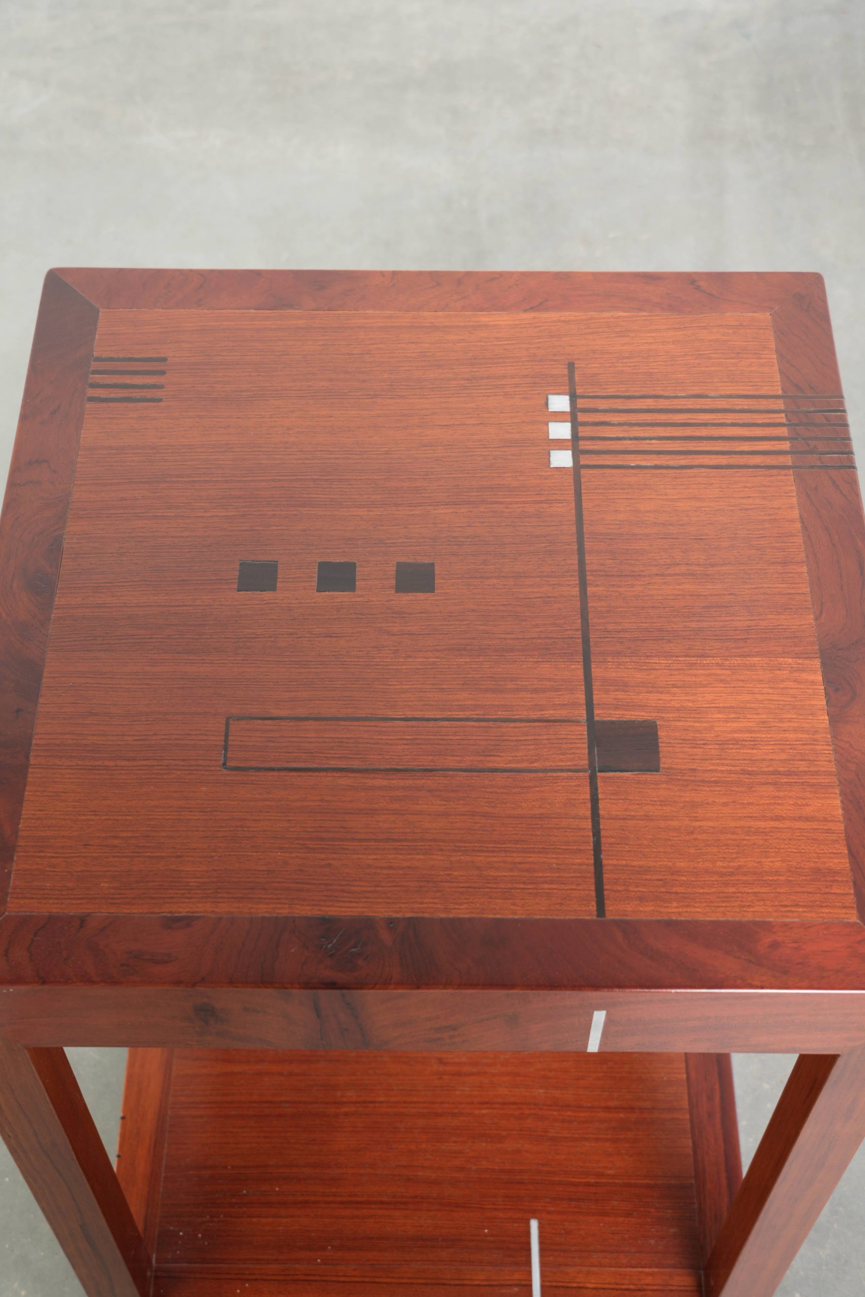 Bijzondere hoge vierkante Art Deco Schuitema design bijzettafel uit de Decoforma serie - Afbeelding 6