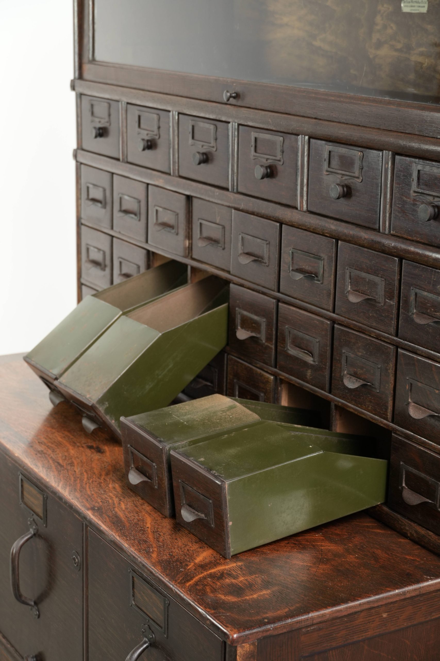 Unieke en zeer originele 19e eeuwse globe Wernicke modulaire notaris/ kantoor/ apothekerskast - Afbeelding 8