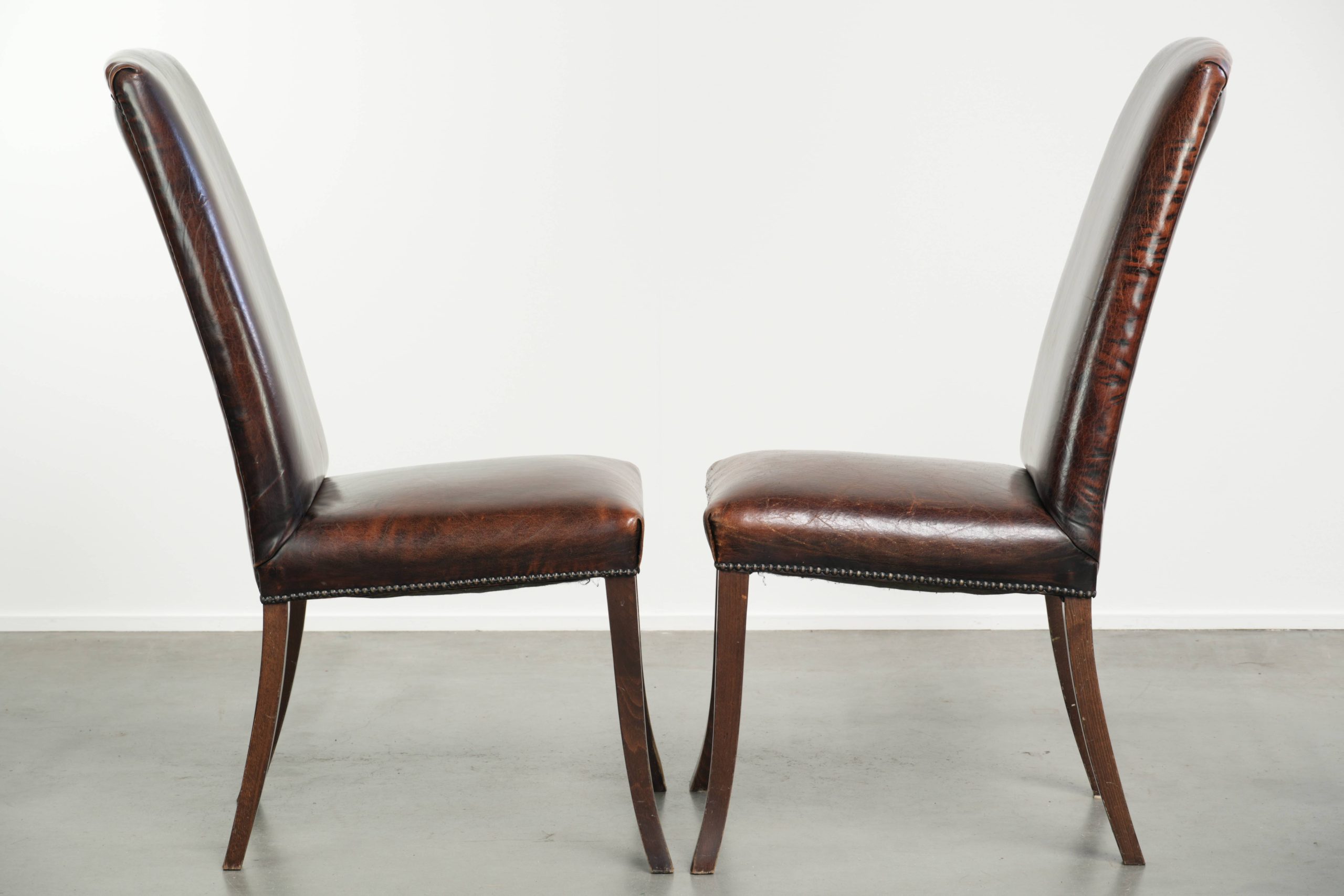 Prachtige karaktervolle set van 6 schapenleren eetkamerstoelen met de mooiste kleuren en een tijdloos design - Afbeelding 3