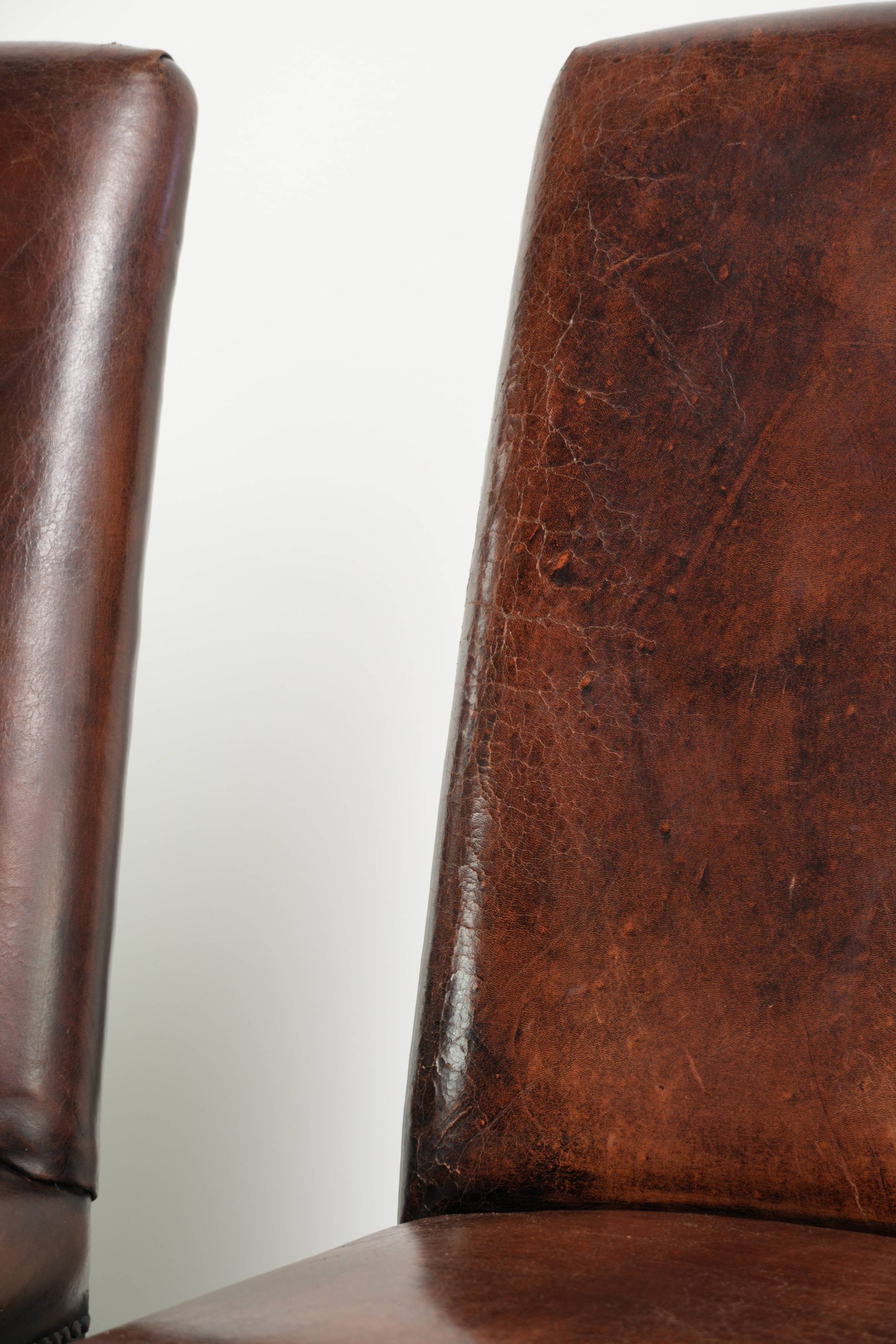 Prachtige karaktervolle set van 6 schapenleren eetkamerstoelen met de mooiste kleuren en een tijdloos design - Afbeelding 13