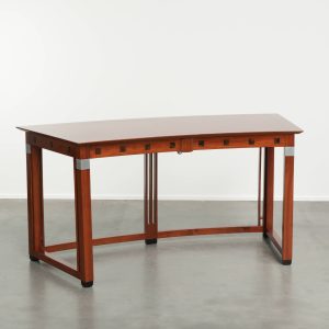 Zeer mooie gebogen schrijftafel/bureau in Art Deco design van Schuitema uit de Decoforma serie
